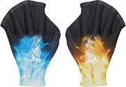 Webbed Gloves for Swimming - Aquatic Gloves for Helping Upper Body,Scuba Diving, Snorkeling, Spearfishing, Surfing Thermal Pool Swim Paddles for Water Aerobics, Black.