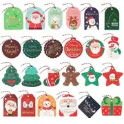 Christmas Gift Tags, 72PCS Christmas Tags with String, Gold Foil Xmas Gift