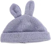 [Healeved] Adorable Chenille Knitted Hat with Rabbit Ears Cute Fashion Beanie for Outdoor Wear Fits Head Circumference for Keeping Warm Cold Weather Grey