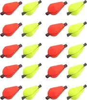 LT Easiyl 20pcs Float Foam Fly Fishing Float Strike Indicator Water Drop Bobber Indicators Accessory Fluorescent Yellow and Orange Red
