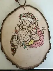 PYROGRAPHY, WOOD BURNING MERRY CHRISTMAS OR SANTA UNIQUE WALL ART