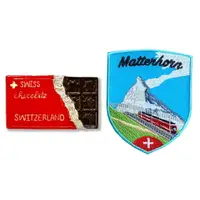 在飛比找樂天市場購物網優惠-瑞士巧克力磁鐵磁力貼 +瑞士 馬特洪峰(小火車) 布標【2件