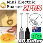 2x Mini Electric Foamer Milk Frother Egg Beater Whisk Mixer Stirrer Kitchen ToUL