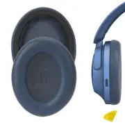 Geekria Protein Leather Ear Pads for 1MORE SonoFlow Headphones (Blue)