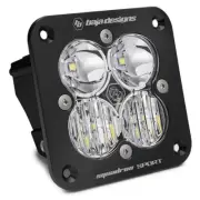 Baja Light Pod Black Flush Mount Squadron Sport Combo Pattern Clear Lens