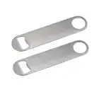 Speed Bottle Opener Stainless Steel Beer Flat Bar Cap Bartender Remover Hang 2x