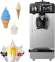 6L Commercial Ice Cream Maker Machine – 70 Servings/Hour, 850W Powerful Single-Head Soft Serve, 5 Cones Continuous Use, LED Display & Auto Clean, for Restaurants, Dessert Shops, Cafes,6L