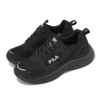 在飛比找ETMall東森購物網優惠-Fila 慢跑鞋 Cyclone 女鞋 黑 全黑 緩震 運動
