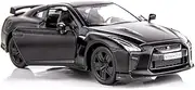 BDTCTK 1/36 Scale Nissan GTR R35 Car Model Toy Zinc Alloy Die-Cast Pull Back Vehicles Kid Toys for 2 3 4 Year Old Boy Girl Gift (Black)