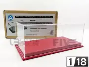 ATLANTIC CASE 1/18 - DISPLAY CASE SHOW-CASE 1/18 - MULHOUSE RED LEATHER 10072