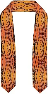 [SKKNT] Tiger Stripe Print Graduation Shawl Stole For Academic Commencements Honor Sash Congratulations Gift