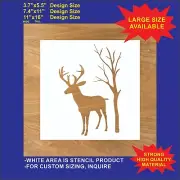 Deer, with Tree - Reusable, Flexible Plastic Stencil
