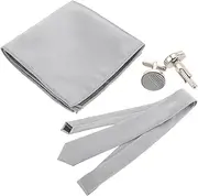 [Holibanna] Men's Tie Cufflink Suit Classic Neck Tie Groom Studs Pocket Square Set Fashionable Elegant