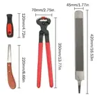 4X Farriers Tools Hoof Trim Shoeing Kit Rasp Hoof Nipper Knife Horse Farm Set