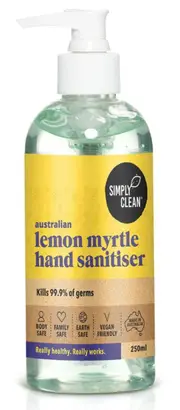 Simply Clean Lemon Myrtle Hand Sanitiser | 250ml
