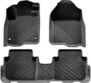 3D TPE Floor Mats Compatible with H CRV 2024 2023 (Include Hybrid), All-Weather Front Rear Cargo Liner Trunk Protection Backrest Mats(3PCS Floor Mats)