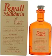 Royal Fragrances Mandarin All Purpose Aftershave Lotion for Men, Yellow, Orange, 240 ml