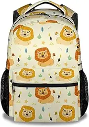 [Homexzdiy] Kids Lion School Backpack for Girls Boys, 16" Backpack for Students Teens, Large Capacity Backpacks for School