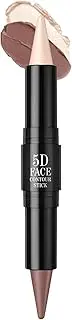 Cream Highlighter Stick,Waterproof Face Bronzer for Brightening | Contour Eyeshadow Stick, Double-end Women Beauty Products for Men Women
