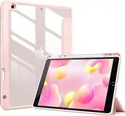 ProCase Slim Case for iPad 9th / 8th / 7th Generation 10.2 inch (2021/2020/2019 Released), Protective Cover with Pencil Holder for iPad 9/8/7 Gen 10.2 -Pink