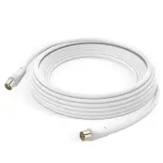 LinQ Coxial TV Antenna Cable Male Female 9.5mm PVC 5m LinQ White, White