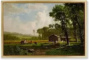 Stupell Industries Early Settlers Classical Framed Floater Canvas Wall Art Design by one1000paintings, Gold Floater Frame, 31 x 21