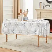 ZORKET Oval Tablecloth 52 x 70 Inch, Modern Geometric Tablecloth for Oval Table, Fabric Wrinkle Free Washable Waterproof Tablecloth Oval Table Cloth for Dining Room Table