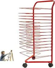 Art Drying Rack for Classroom,15 Shelves Art Rack,for Childcare Centers Art Classroom or Studio Oil Painting Drying Rack with Wheels