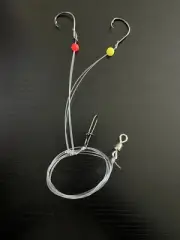 drum rigs 4/0 Circle Hooks Hi- Lo - 50 Lb Mono