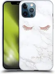 Head Case Designs Officially Licensed Nature Magick Rose Gold Pink Sparkles Marble Glitter Eyelashes Soft Gel Case Compatible with Apple iPhone 12 Pro Max