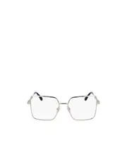 logo-engraved square-frame glasses 54 White