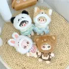 Plush Labubu Doll Head Cover Panda Doll Cloth Set for Girl Gift