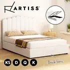 Artiss Bed Frame King Single Double Queen King Size Gas Lift Boucle FION