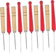 KAILIKETIY 1Set Reusable Beading Needle with Sturdy Awl for Easy Threading and Jewelry Making Kit Includes Crochet Needles and Handle Awls for DIY Projects