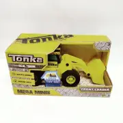 Tonka Mega Minis Front Loader Construction Vehicle Toy Yellow Lights Sounds NIB