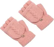 [QionWon] Ridding Gloves Multi-Purpose Winter Convertible Flip Fingerless Gloves Excellent Heat Protection Windproof