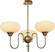 BOKT Modern Gold Globe Chandelier Light Fixture Mid Century 3-Lights Large Glass Sputnik Chandelier Pendant Light Anti Brass Sputnik Flush Mount Ceiling Light Vintage Kitchen Dining Light