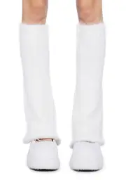 Furry Abyss Leg Warmers- White