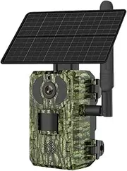 4MP 4W Outdoor Wildlife 7800mAh Battery Motion Activated Trigger Waterproof Hunting Trail Camera 4G with Night Vision(EU 4G Band)