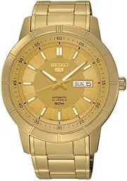 [SEIKO] 5 Automatic Gold Dial Men's Watch SNKN62, gold, Modern