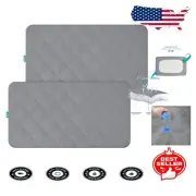 Deluxe Waterproof Crib Mattress Protector - 2 Pack Gray Fitted for Toddler Beds