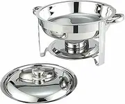 Chafing Dish Buffet Set, 5L Complete Package Insulation Kit with Water Bowl, Fuel Rack, Alcohol Heater, Fuel Rack for PartiesDinnerDiningBuffets, Weddings~