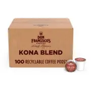 Kona Blend Medium Roast Coffee Pods: 100 Count K-Cup Compatible, 10% Hawaiian...