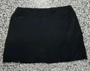 Tail White Label NWT Black Slant Welt Pull-On Golf Skort Skirt Size XL