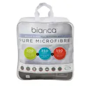 Bianca Relax Right Microfibre All Seasons Quilt Single Bed White Home Bedding