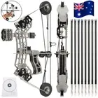 10" Archery Compound Bow 12lbs Arrow Set Shooting Gift Pocket Bow Kid Toy Target