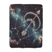 Sagittarius Sherpa Fleece Blanket
