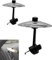 2-Piece Car Symbol Drum Cymbal Air Vent, 5.7 Inch Car Crash Cymbal, Fun, Compact, Easy To Install, Drummer's Music Lovers, Road Trips and Drum Lovers (Silver)