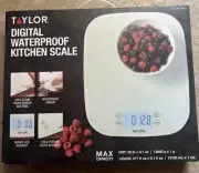 New Taylor Waterproof LED Digital Kitchen Platform Scale, Liquid Dry Ingredients