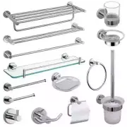 Bathroom Accessories Chrome Polished Toilet Brush Holder Towel Bar Rack SoapDish